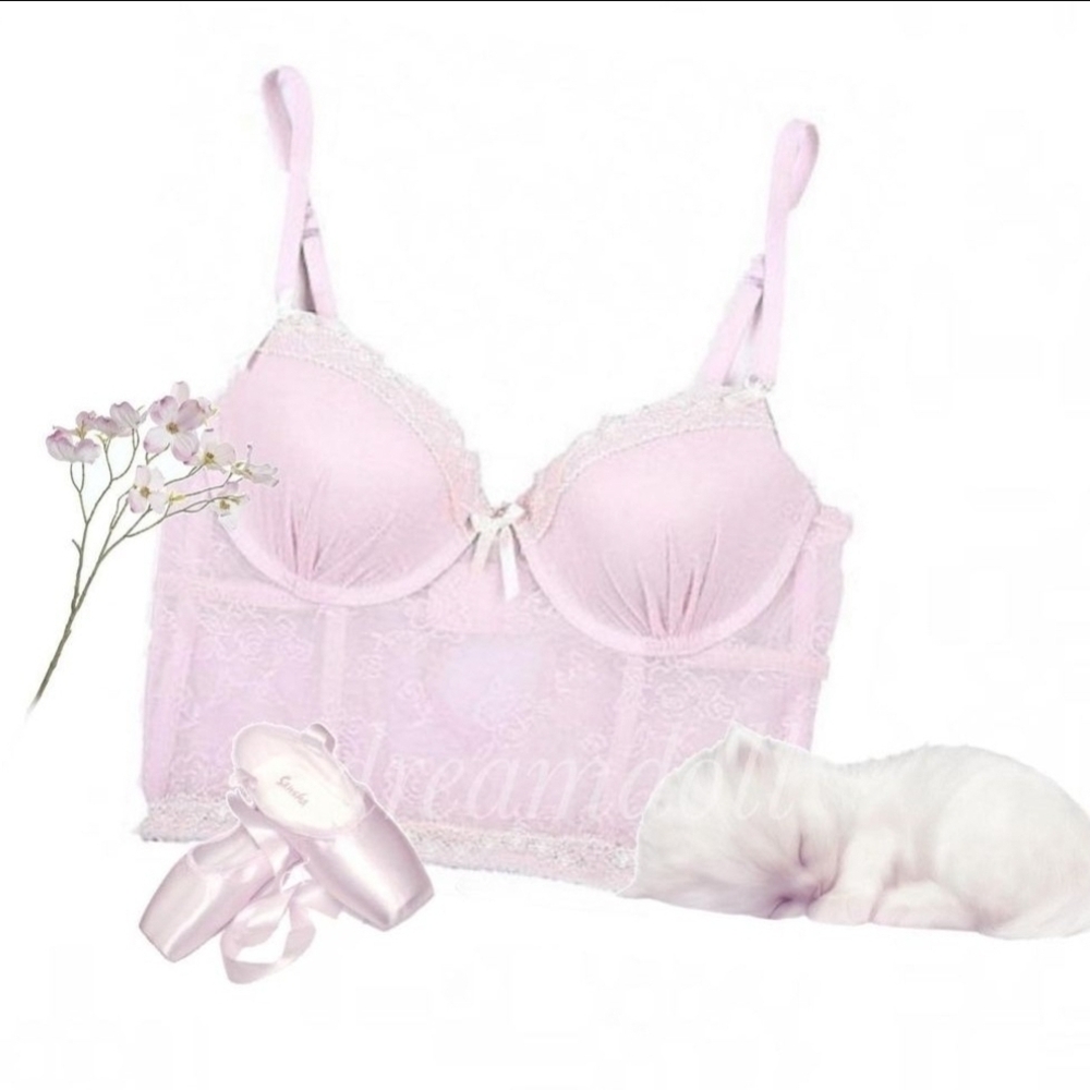 Sophie B Elegant Demi Longline Lace Bustier Bra